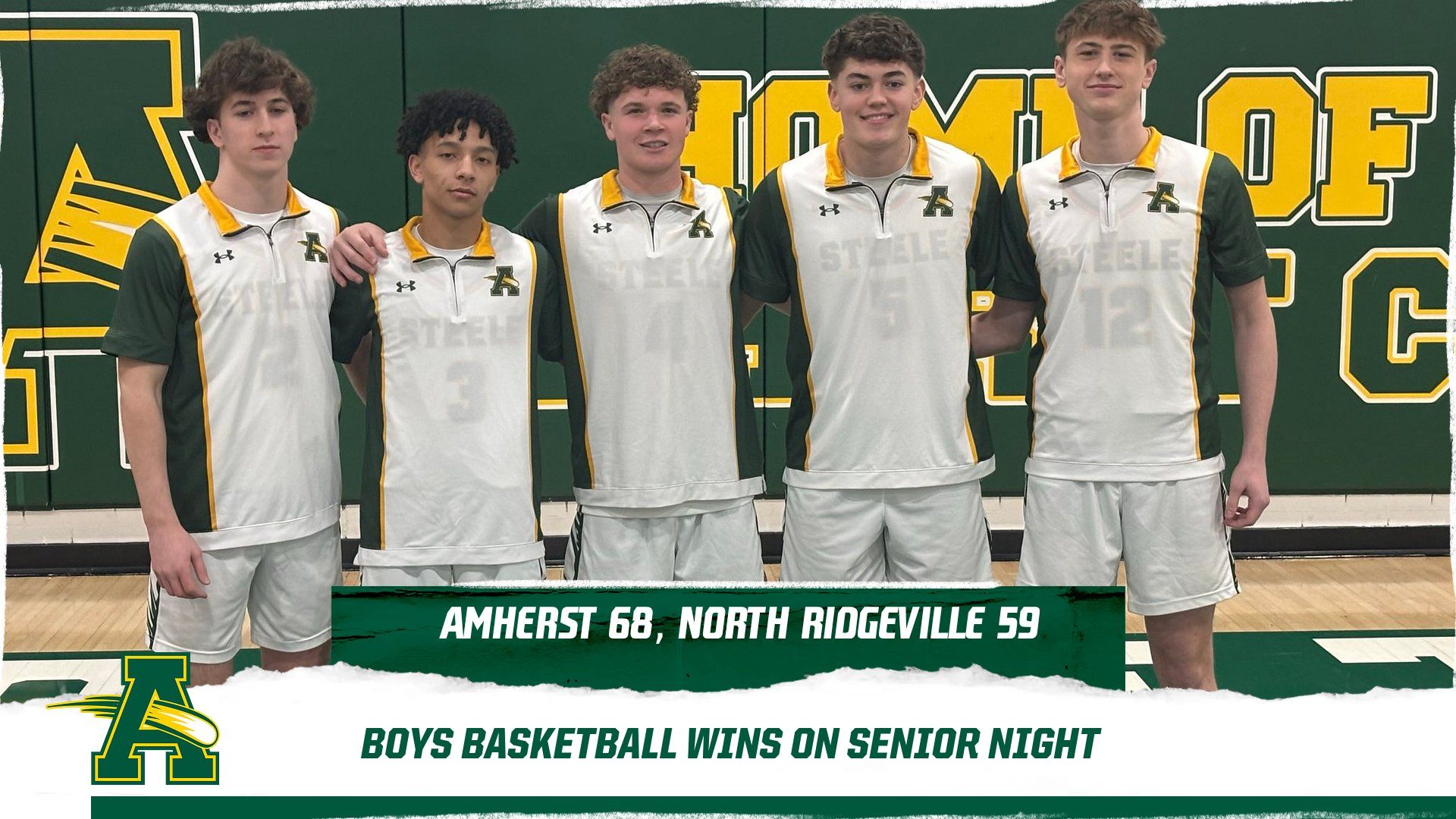 Boys Basketball Wins on Senior Night - Amherst Steele High School
