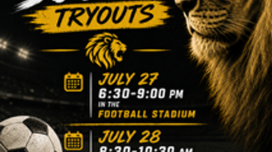 Girls Soccer Tryouts - July 27 & 28