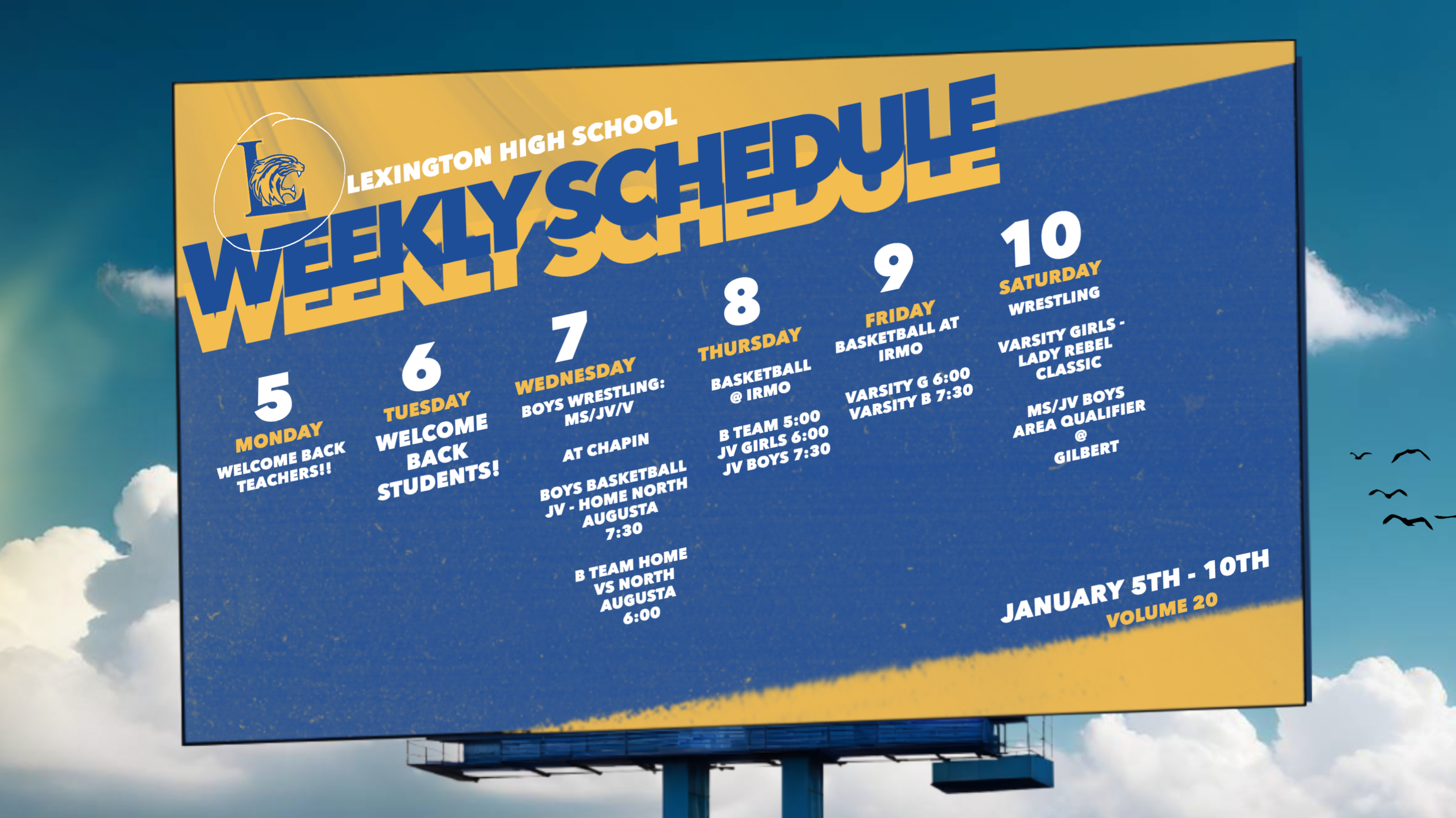 Wildcat Weekly Line Up v20 - Lexington High