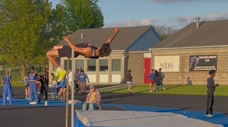 NEW SCHOOL RECORD IN HIGH JUMP