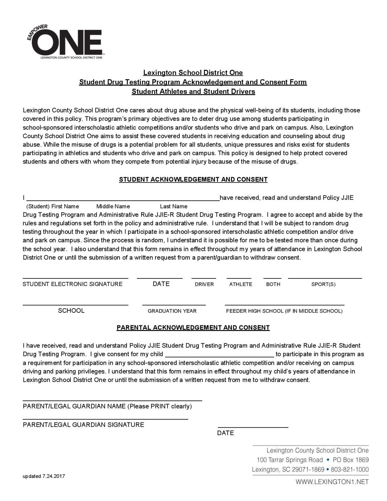 Electronic Drug Testing Form 