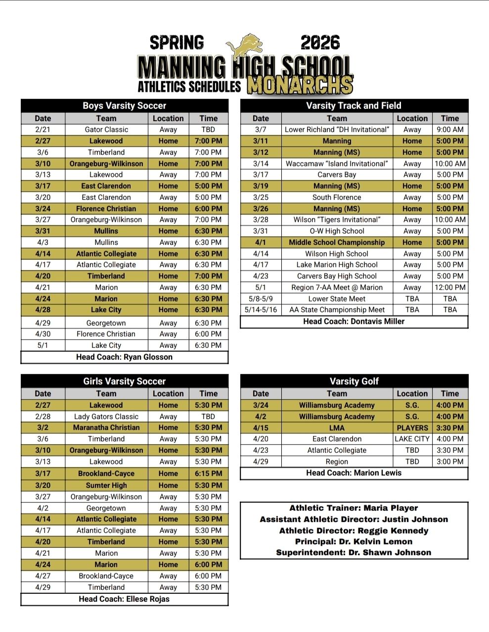 2026 Schedule 2