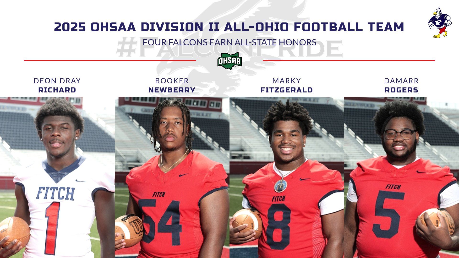 2025 All-Ohio Football Team Includes Four Falcons - Austintown Fitch
