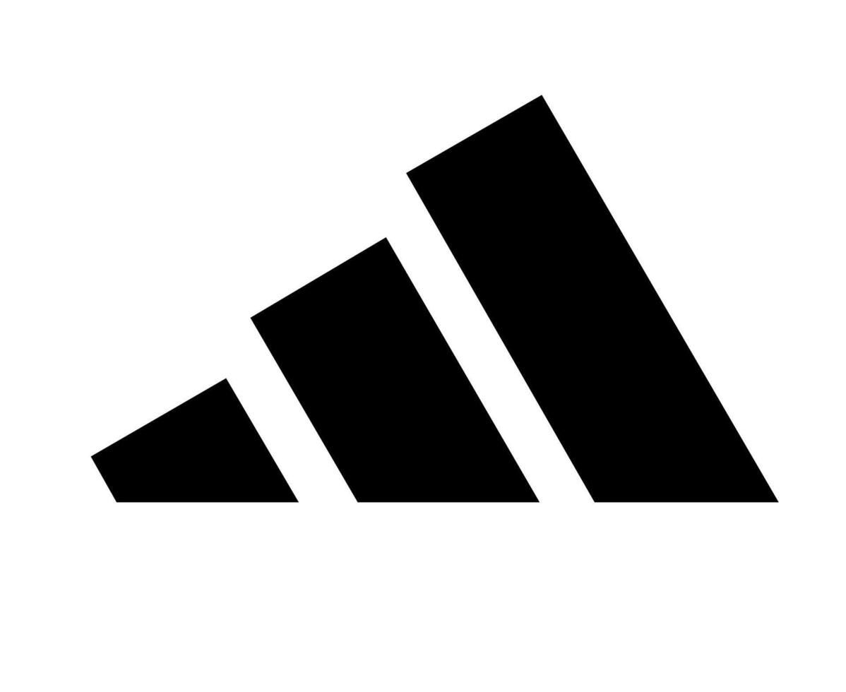Adidas Logo Black Symbol Clothes Design Icon Abstract Football Illustration With White Background Free Vector